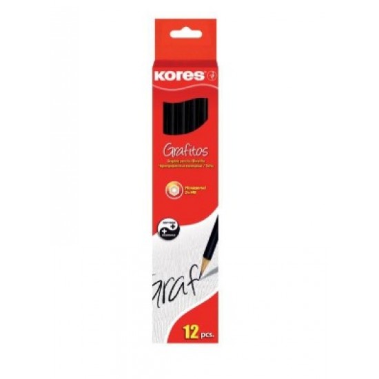 Creion HB cu radiera hexagonal 12/set Kores (pret/set) KS112000