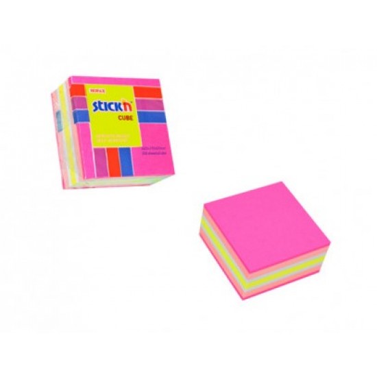 Post-it 51x51mm diverse culori neon/pastel Hopax/Stickn HO-21533