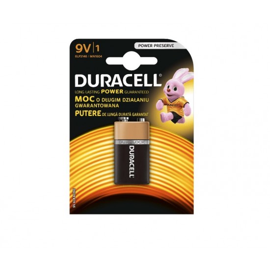 Baterii alkaline Duracell 9V