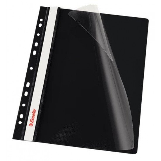 Dosar sina plastic multiperforatii negru Esselte 10/set