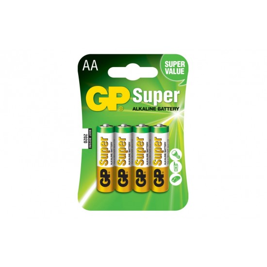 Baterii super alkaline GP R6 AA 4/set GP15A-BL4 (pret pe set)