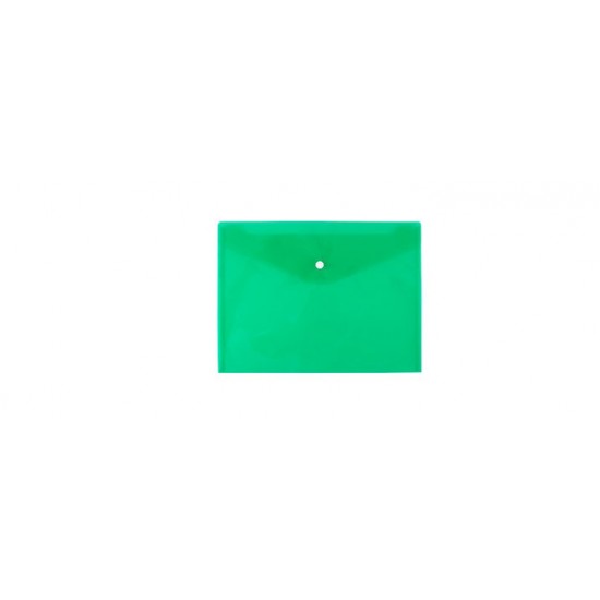 Mapa plastic cu buton A4 transparent verde D.rect 5530 007532