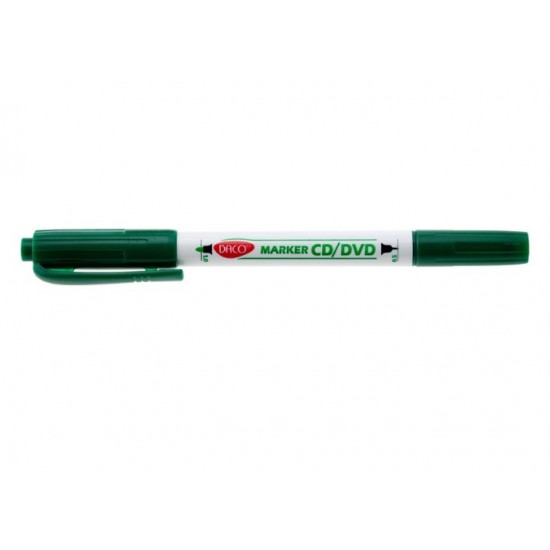 Marker permanent CD 2 capete Daco 0.5-1mm verde MK301V