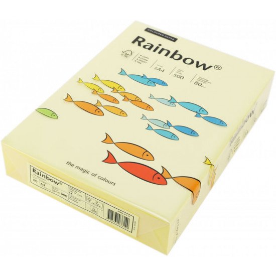 Hartie A4 Rainbow 80g galben pal Hartie A4 Rainbow 80g galben pal
