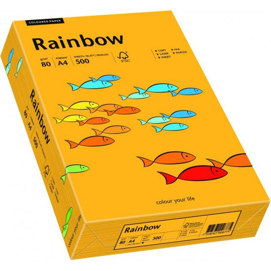 Hartie A4 Rainbow orange pal 80g Hartie A4 Rainbow orange pal 80g