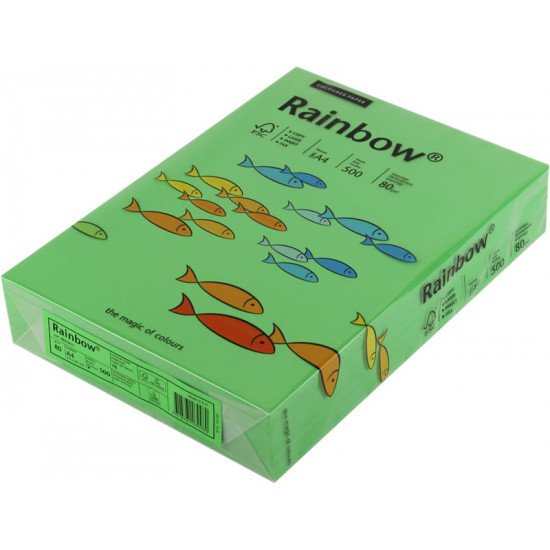 Hartie A4 Rainbow verde intens 80g ma42 Hartie A4 Rainbow verde intens 80g ma42
