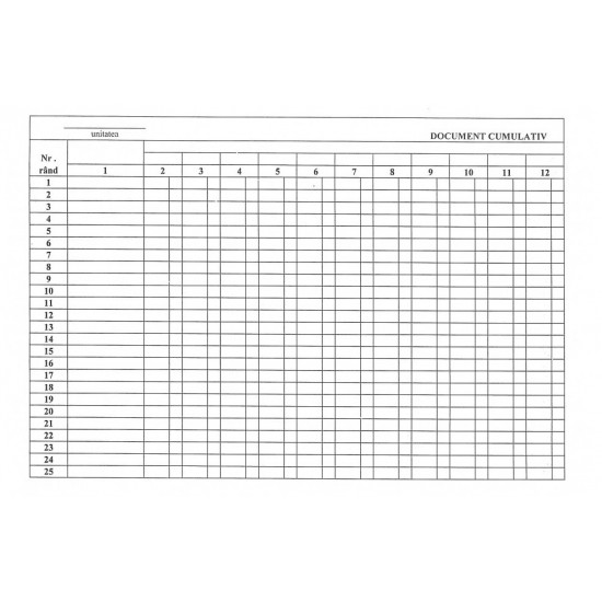 Document cumulativ A4 orizontal (bloc)