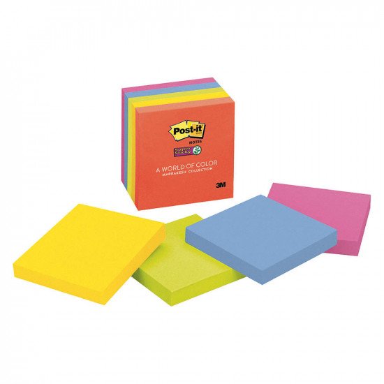 Post-it 75x75mm multicolor 400 file 4 culori