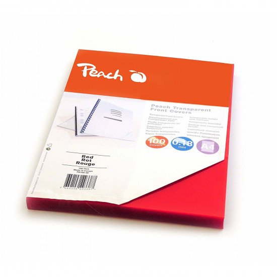 Coperta A4 PP rosu Peach PB100-08