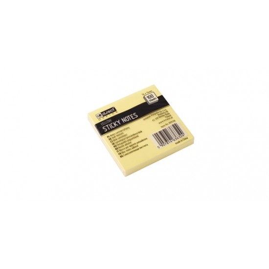 Post-it 75x75mm galben 100 file D.rect 009598