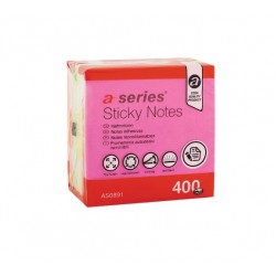 Post-it 75x75mm multicolor 400 file 4 culori A-Series AY000806