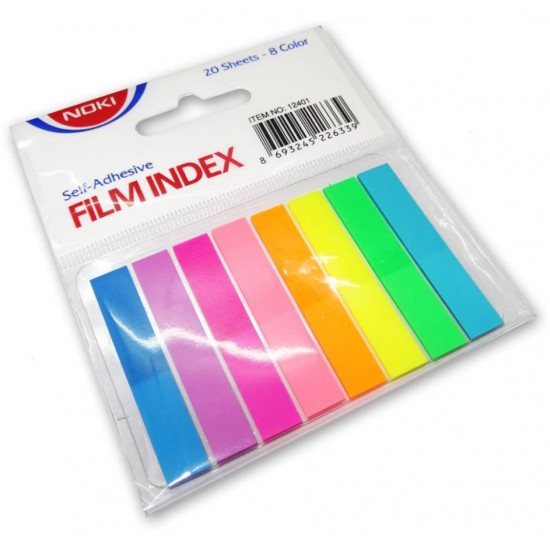 Post-it index film 8x45mm 8 culori 8x20file Noki 12401 DY000252