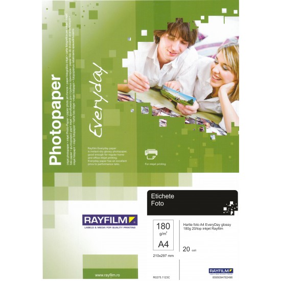 Hartie foto Rayfilm A4 EveryDay glossy 180g 20/top