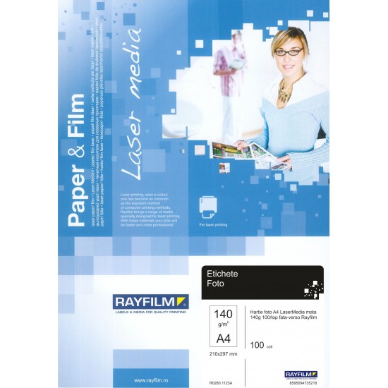 Hartie foto Rayfilm A4 LaserMedia mata 140g 100/top