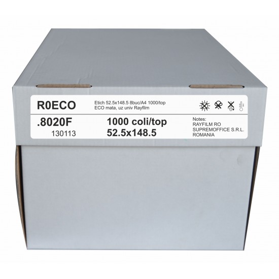 Etichete autoadezive Rayfilm ECO 52.5x148.5 alb-mat