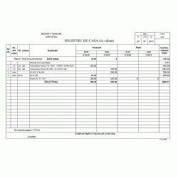 Registru casa valuta Registru casa valuta