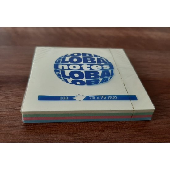 Post-it 75x75mm multicolor 100 file Rainbow Global Notes