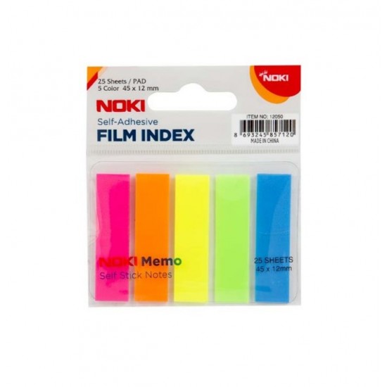 Post-it index film 12x45mm 5 culori Noki-Memo 12050 DY000251