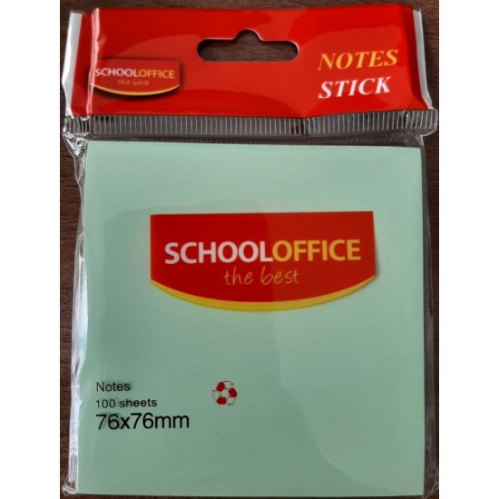Post-it 75x75mm color verde 100 file Evo/Schooloffice