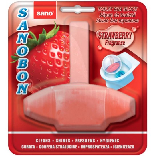 Deodorant WC Sano bon capsuni cu suport 55g