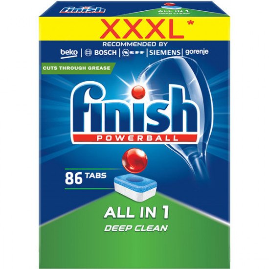 Detergent vase Finish all in one 86 pastile