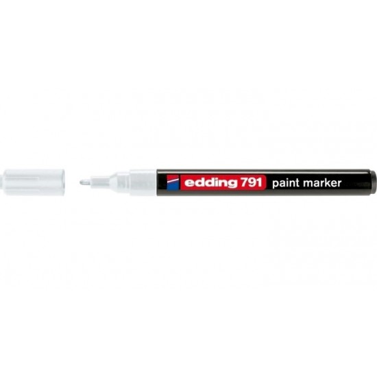 Marker cu vopsea Edding 791 alb 1-2mm corp plastic ED7910