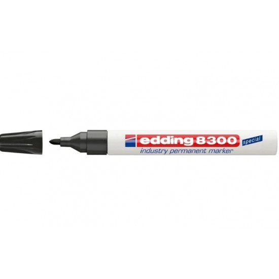 Marker permanent Edding 8300 corp metalic 1.5-3mm negru ED083001