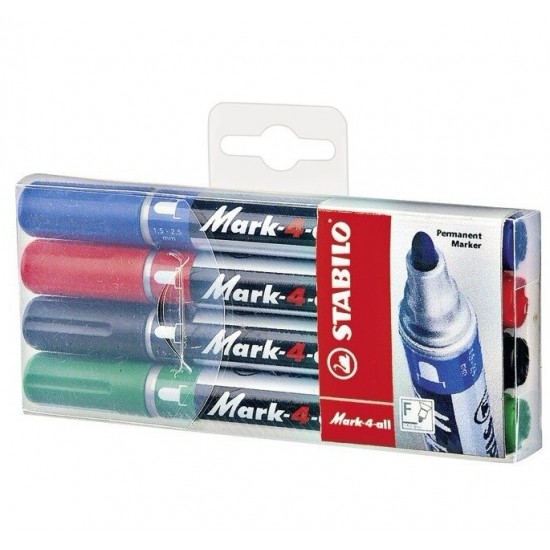 Marker permanent Stabilo 651/4 vf rotund 4/set SW13651/4