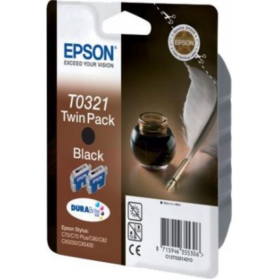 EPSON T0321 TWIN PACK BLACK
