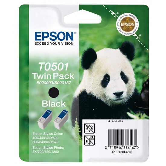 EPSON T0501 TWIN PACK BLACK