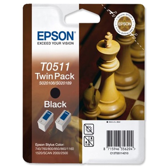 EPSON T0511 BLACK TWIN PACK