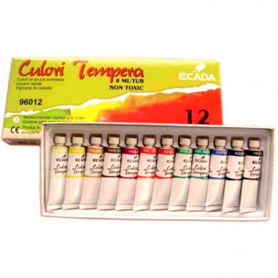 Acuarele tempera 12 culori Ecada 96012