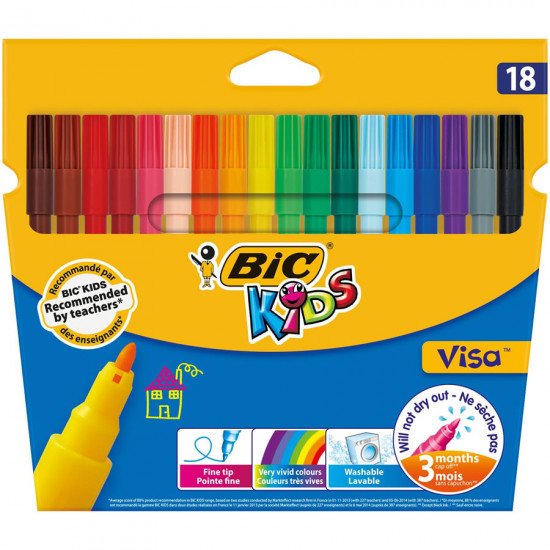 Carioci 18 culori Bic Kid Visa 888681 (B1)