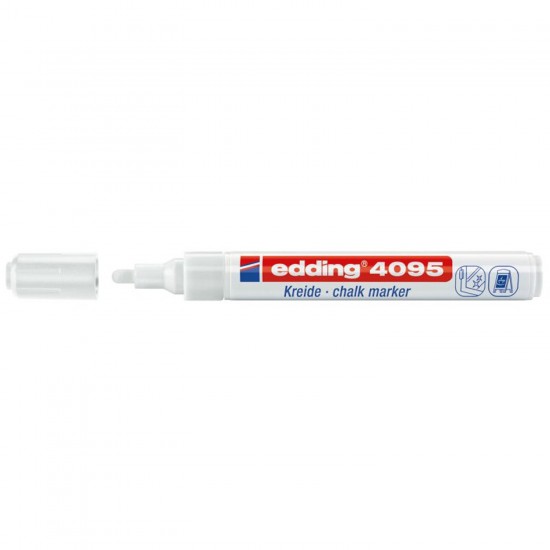 Marker creta lichida Edding 2-3mm 4095 alb pentru sticla ED040959