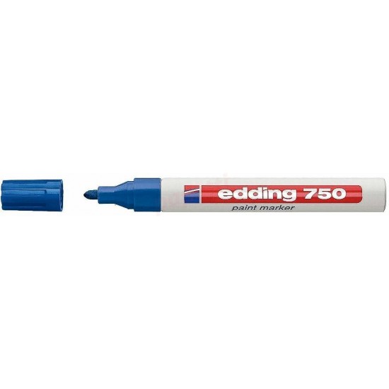 Marker cu vopsea Edding 750 corp metalic varf 2-4mm bleu ED75010