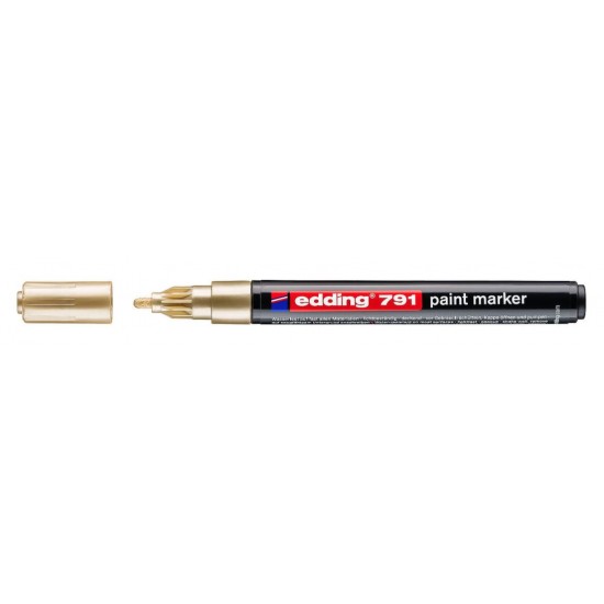 Marker cu vopsea Edding 791 auriu 1-2mm corp plastic ED79153