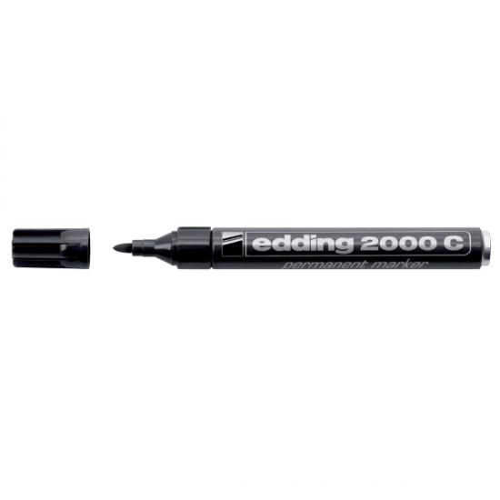 Marker permanent Edding 2000 vf.rotund corp met 1.5-3mm negru ED20001