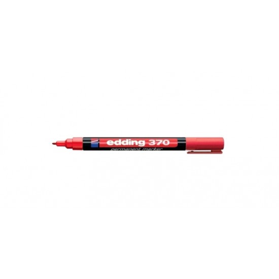 Marker permanent Edding 370 vf rotund 1mm rosu ED3702