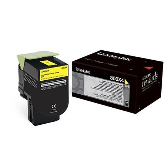 LEXMARK 80C0X40 TONER YELLOW