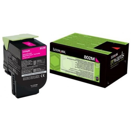 LEXMARK 80C20M0 TONER MAGENTA