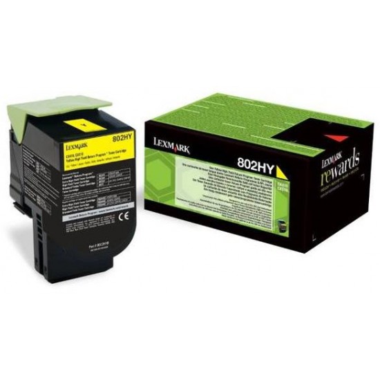 LEXMARK 80C2HY0 TONER YELLOW