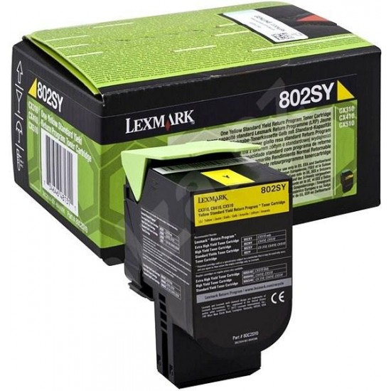 LEXMARK 80C2SY0 TONER YELLOW