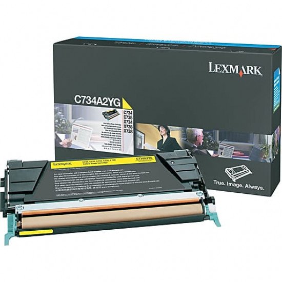 LEXMARK C734A2YG TONER YELLOW