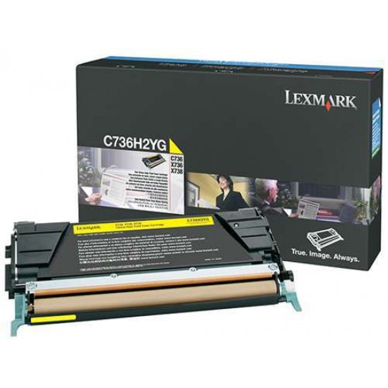 LEXMARK C736H2YG TONER YELLOW