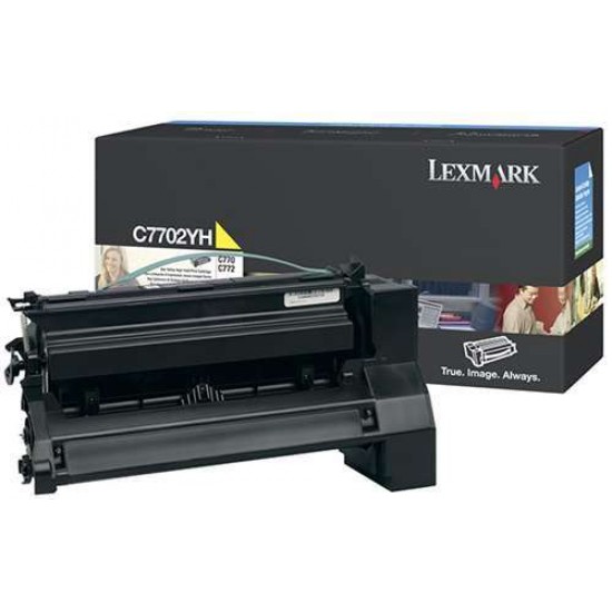 LEXMARK C7702YH TONER YELLOW