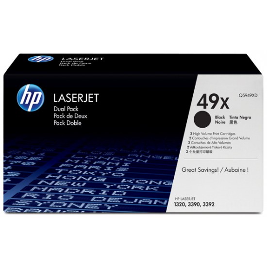 HP 49X negru TWIN PACK